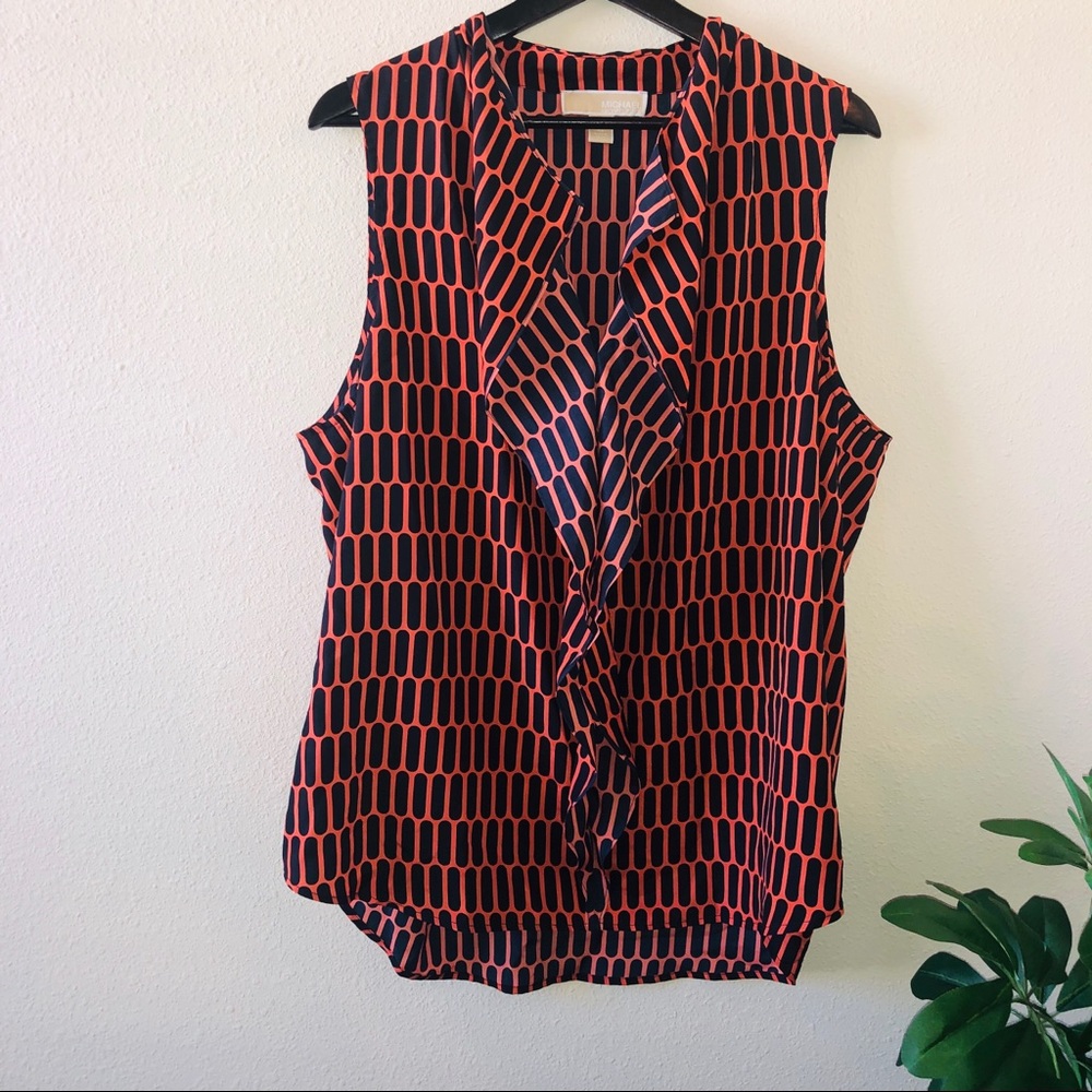 MK Orange and Black Blouse